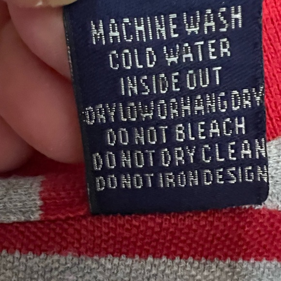 Ohio State Buckeyes Red & Gray Striped Large Polo Shirt CS Crable Sportswear - Picture 6 of 10